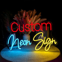 Livraison directe, enseigne au néon personnalisée, joyeux anniversaire, lettres lumineuses en acrylique LED, pour fête, bar, décoration de la maison, enseigne lumineuse au néon