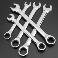 Clé combinée en acier au carbone chromé, à tête mobile réglable, qualité standard allemande, à double extrémité, à fourche