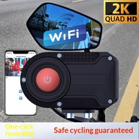 Caméra de tableau de bord pour moto 2K WiFi IP66 étanche, grand angle 170 degrés, anti-tremblement, DVR portable, montage sur guidon