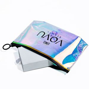 Pochette cosmétique holographique irisée imperméable, transparente, laser, pour maquillage, trousse de toilette, organiseur de voyage, usage quotidien, cadeau - Product Image 3