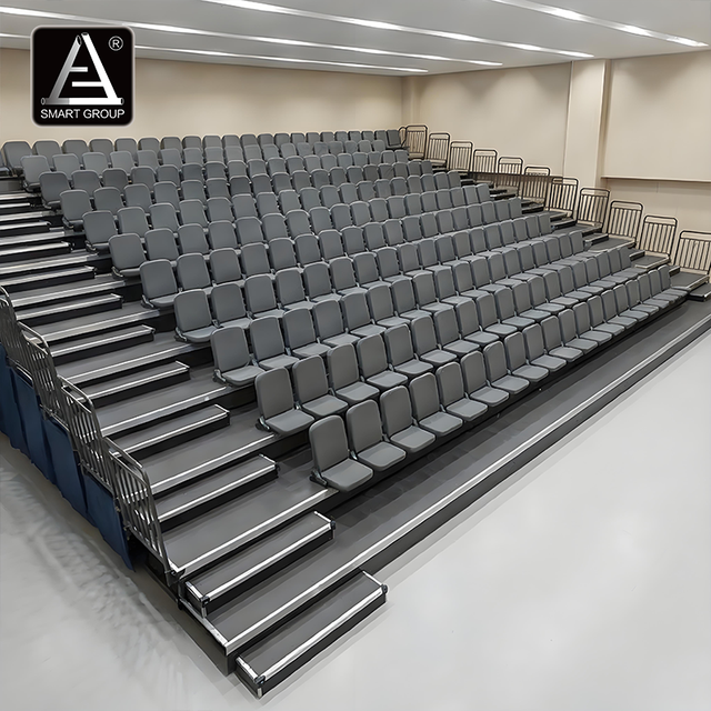 Smart Sports Indoor Gym Stadium Electric Retractable Bleacher Grandstand Seating System Tribune Arena Telescopic Bleachers