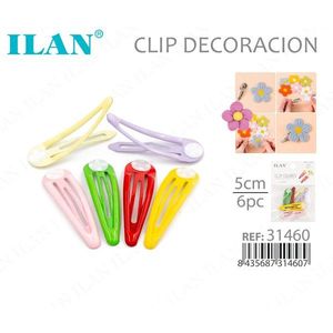 Base decorativa per fermagli per capelli ILAN da 5 cm, 6 pezzi, per donne e ragazze - Product Image 1