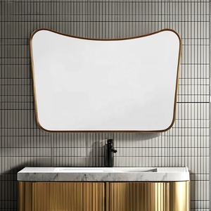 <span class=keywords><strong>Miroir</strong></span> intelligent étanche personnalisé à motif symétrique irrégulier <span class=keywords><strong>Miroir</strong></span> de salle de bain avec cadre en métal à bord étroit pour hôtels et villas - Product Image 2