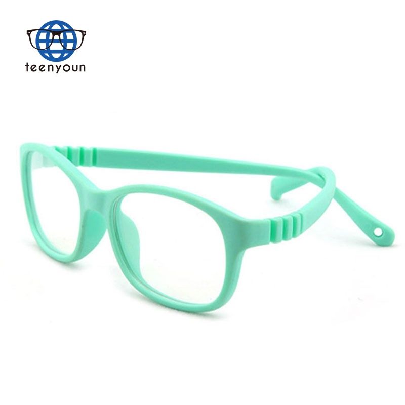 Kacamata Bingkai Biru Anak-anak, Kacamata Komputer Fleksibel Penghalang  Cahaya Biru, Lensa Optik Jernih, Kacamata Filter Anti Silau