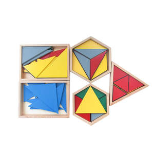 Materiales Montessori para bebé, forma geométrica de madera, Tangram, triángulos, tablero de rompecabezas, material didáctico para edades tempranas, juguetes para niños - Product Image 6