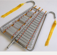 Glockenspiel Orff de Aluminio Plateado de 27 Tonos, Vibrafono en Caja para Educación Temprana en Jardín de Niños