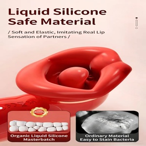 Nuevo Vibrador Estimulador de Succión con Diseño de Labios Rojos para la Masturbación Femenina, Juguete Sexual con Lengua Mágica - Product Image 4