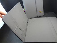 Porte-documents A4 personnalisable en cuir PU avec aimant, taille/logo/page intérieure/couverture, planche à rabat multifonction