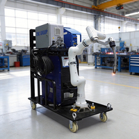 Robot collaboratif CNC GROUP à six axes en alliage d'aluminium, avec chariot de soudage automatique à double pistolet contrôlé par PLC, moteur de 1 kW