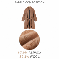 Manteau court en laine d'alpaga pour femme, double boutonnage, chic et confortable pour l'hiver, idéal pour un usage quotidien, vêtement d'extérieur de qualité supérieure