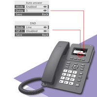 Téléphone IP WiFi VoIP sans fil modèle S13 avec sécurité TLS/HTTPS, appels en conférence, double bande, 3 SIP, réseau PoE pour hôtels et bureaux