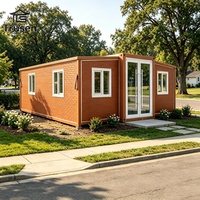 Maison conteneur préfabriquée extensible en acier léger, respirante, pour logement compact, bureau mobile et hébergement de travailleurs