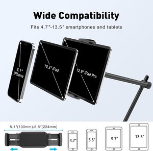 Phổ giường bàn 360 ° xoay cánh tay dài máy tính để bàn núi kẹp điện thoại <span class=keywords><strong>Tablet</strong></span> Đứng chủ đối với iPad - Product Image 2