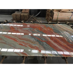 Phiến Đá Cẩm Thạch Màu Đỏ Cầu Vồng Với Màu Xám Onxy - Product Image 4