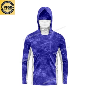 Chemise de pêche respirante à manches longues avec logo personnalisé, séchage rapide, protection UV UPF 50, polyester durable, vêtements de pêche pour hommes - Product Image 3