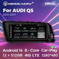 Reproductor de Radio para Coche MEKEDE MNX con Pantalla Táctil Android 4G WIFI de 8 Núcleos para Audi Q5 2010-2017 con Cámara Panorámica 360 DVR ADAS
