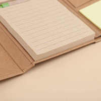 Kraft couverture nouveauté LOGO personnalisable todo list bloc-notes journal papier mémo notes autocollantes ensemble pastel vente en gros