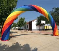 Arche gonflable arc-en-ciel colorée de grande taille pour la publicité, la décoration, les événements et les fêtes