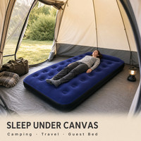 Matelas Gonflable avec Oreiller Intégré, Lit Floqué 190x100x25cm, Camping Extérieur, Vente en Gros, OEM ODM, Usine