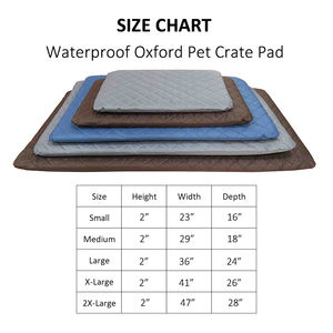 Venta al por mayor de algodón duro impermeable perro colchón transpirable poliéster Oxford Rectangular mascota cojín cama para gatos y perros - Product Image 6