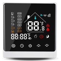 TELIN AC8400 Smart WiFi Thermostat Pemanas Lantai 230V Dapat Diprogram Layar Sentuh Kaca 7 Hari untuk Pemanas Lantai Bawah Hotel Apartemen