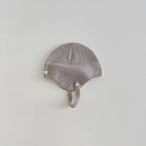 قبعة أطفال كورية لطيفة للجنسين للخريف والشتاء، قبعة محبوكة بأزرار، قبعة رقيقة لحماية الأذن للرضع، قابلة للارتداء فوق الملابس، مصنوعة من السباندكس/القطن، مقاس 48-50 سم - Product Image 6