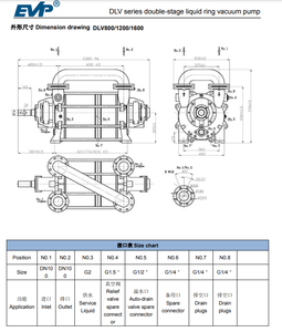 DLV 800 SS304 Ring Vacuum <b>Pump</b> Double Stage Bare - Product Image 5