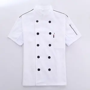 Uniforme da chef chef chef da ristorante in hotel giacca da chef dal design classico a manica corta abbigliamento da chef unisex