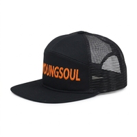 Gorra Snapback Personalizada de 7 Paneles, 100% Algodón, Visera Plana, Gorra Trucker de Malla, Etiqueta Privada, Gorras Estructuradas de Hip Hop para Línea de Ropa