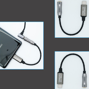Cs46l41 <b>Type</b> <b>C</b> To 3.5mm Audio Adapter <b>Cable</b> Digital Decoding Hifi Headphone Amplifier 13cm Metal Wire - Product Image 4