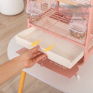 Xuan Feng grande Villa <span class=keywords><strong>Cage</strong></span> à oiseaux pivoine broderie oeil observation des oiseaux métal croix soie paysage bouton fermeture solide perroquet <span class=keywords><strong>Cage</strong></span> - Product Image 4