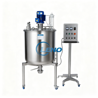 Système de mélange émulsifiant sous vide à commande PLC en acier inoxydable, mélangeur discontinu à cisaillement élevé de 100L à 2000L