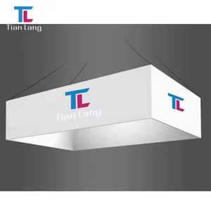 Exhibición de feria comercial Marco de aluminio Impresión de doble cara Cartel de techo Letreros colgantes - Product Image 3