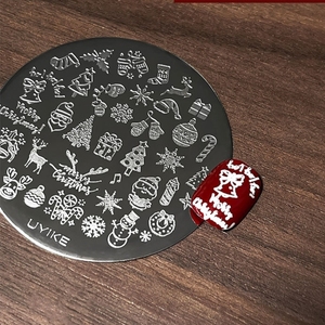 9 Placas de Estampado de Uñas Navideñas con Diseños en Relieve de Copos de Nieve y Alces, Herramientas de Transferencia de Patrones para Arte de Uñas, para Manicura DIY, Salón y Festivales - Product Image 4