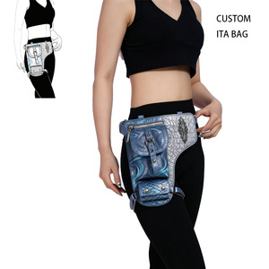 Bajo MOQ Custom Women's Thigh Ita Bag Pedidos personalizados a granel para riñoneras Bolsas para piernas - Product Image 5