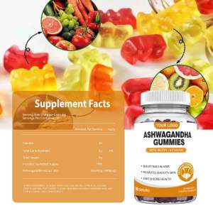 Mercado de ventas popular Suplementos de etiqueta privada Gomitas de Ashwagandha orgánicas para adultos No para mujeres embarazadas - Product Image 6