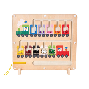 Educational Toys Wooden <strong>Puzzles</strong> Board <strong>Games</strong> Color Sorting Beads and Number Maze Toy - Product Image 6