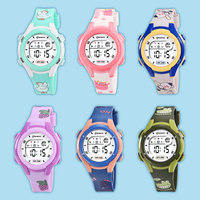 Montre de sport de plongée Mingrui de luxe, étanche, unisexe, pour enfants, femmes, chronographe, résistante aux chocs, lumineuse, alarme, couleur bonbon mignonne