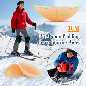 Genouillères en silicone pour le ski et le patinage, protection contre <span class=keywords><strong>les</strong></span> blessures avec soutien rembourré - Product Image 4
