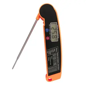 Smart Electronic Food Meat Thermometer Large Digital Screen Foldable Probe Kitchen Supplies Cooking Dining BBQ Tools