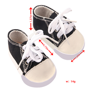 أحذية دمى أمريكية مقاس 18 بوصة رائجة البيع، أحذية دمى عصرية من البي في سي بألوان متعددة وقماش صلب - Product Image 2