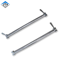 Échafaudage Ringlock 1-3m avec barre horizontale, en plaque de zinc ou galvanisé à chaud, conforme aux normes EN74-1/BS1139/AS1576