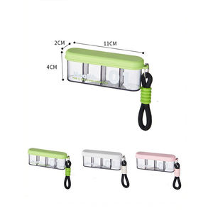 Boîte à médicaments portable avec compartiments, mini-organisateur de rangement hermétique et anti-poussière pour les voyages - Product Image 3
