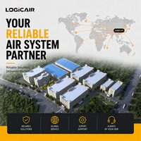 Compresseur d'air à vis injecté d'huile LOGICAIR 20 CV 500 L usage intensif 10 bars 220 V monophasé 60 Hz avec réservoir, filtres et sécheur d'air