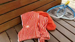 Red Striped Wholesale Bathrobe Combed Cotton Towel Poncho Kids New Style Kids Zip Up Hooded Beach Towel