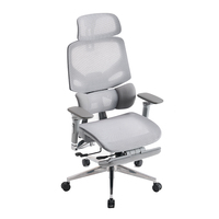 Chaise de bureau ergonomique de luxe moderne à dossier haut, entièrement en maille, réglable en hauteur, confortable, pour personnes de grande taille