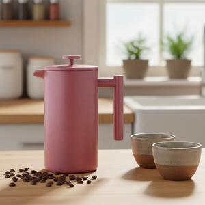 Cafetière à piston isotherme 1L (34 oz) avec système de filtration, double paroi, revêtement coloré, en acier inoxydable 304 - Product Image 1