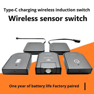 Kablosuz şarj edilebilir sensör dolap ışığı endüktif kapı kontrol anahtarı no-kablolama el tarama gardırop için insan vücudu kapı anahtarı - Product Image 3