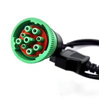 9pin J1939 Type2 قابس إلى OBD2 كابل تعقب GPS كابل ELD لكابل الشاحنة الثقيلة