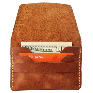 Porte-cartes en cuir de style rétro, personnalisable, porte-cartes de visite créatif avec cordon, simple et élégant. - Product Image 1